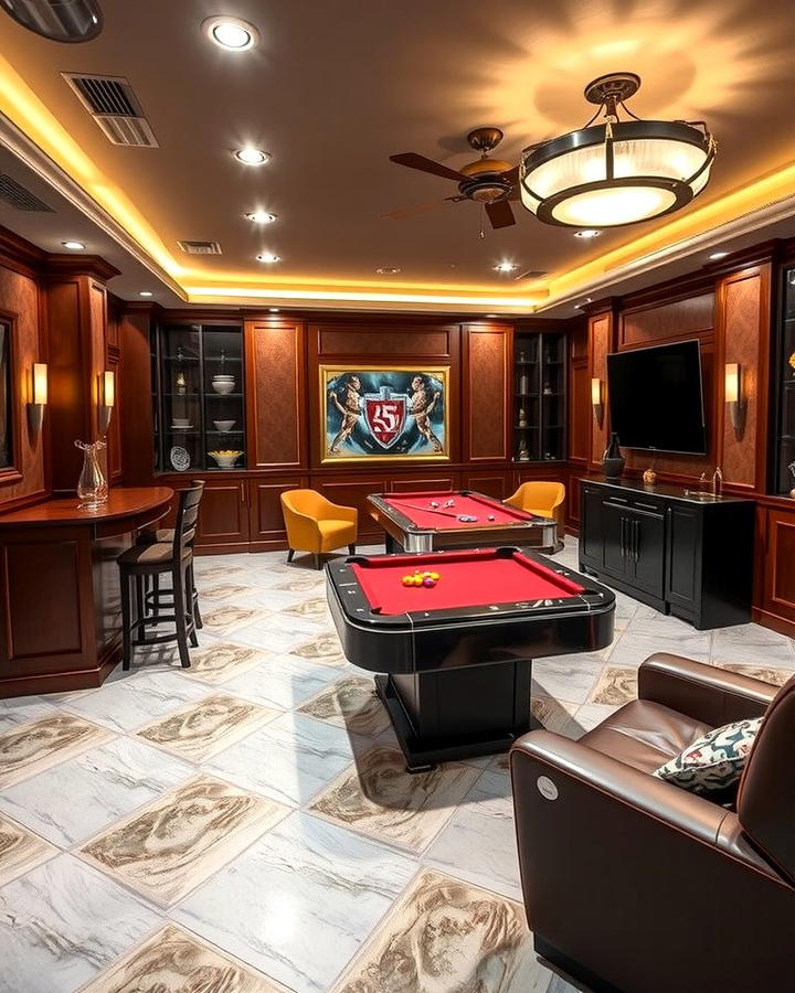 Luxury Game Room with High End Finishes - 30 Garage Game Room Ideas