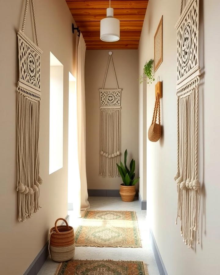 Macrame Wall Hangings - 30 Boho Hallway Ideas