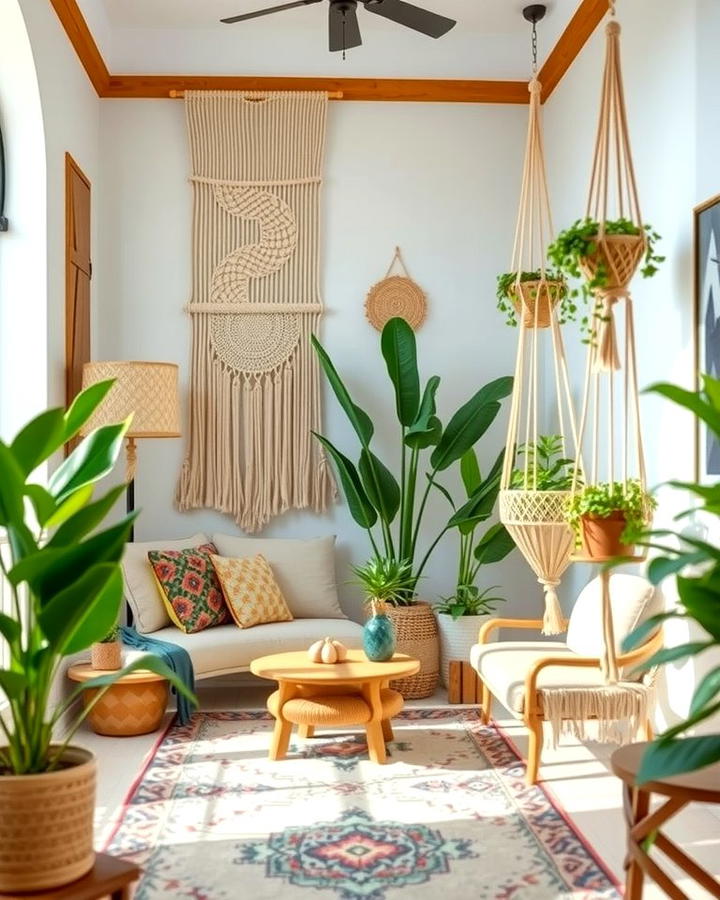 Macrame and Woven Accents - 30 Bohemian Maximalist Decor Ideas