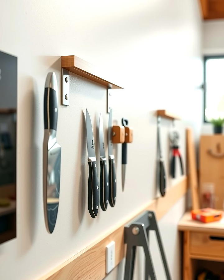 Magnetic Strips for Small Metal Items - 25 Wall Storage Ideas