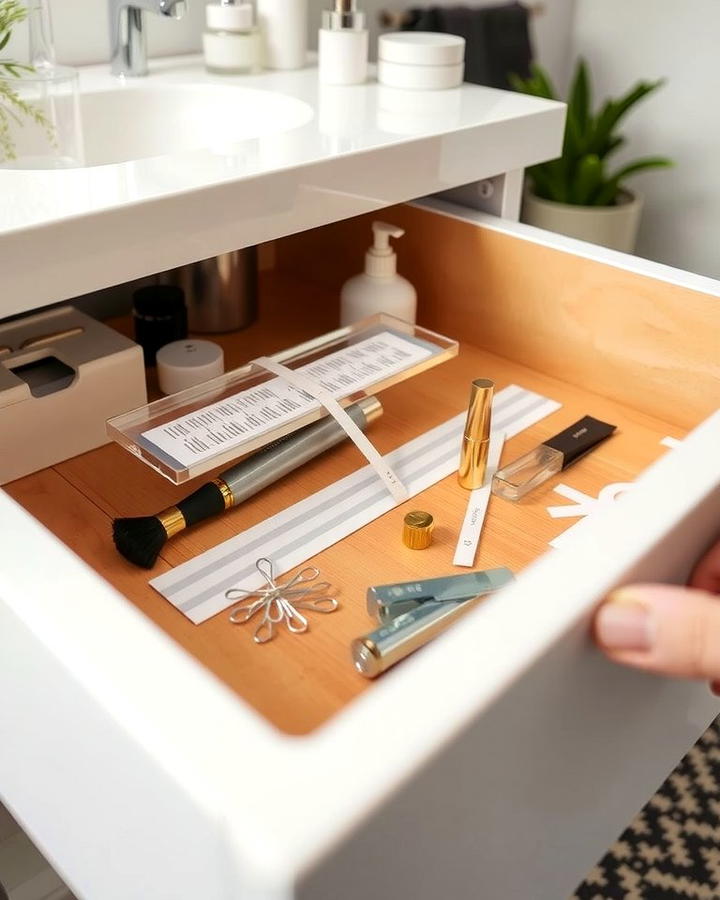 Magnetic Strips for Small Tools - 25 vanity organization ideas