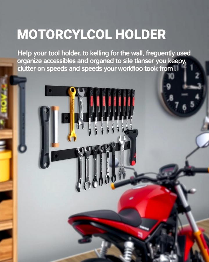 Magnetic Tool Holder - 25 Motorcycle Garage Ideas