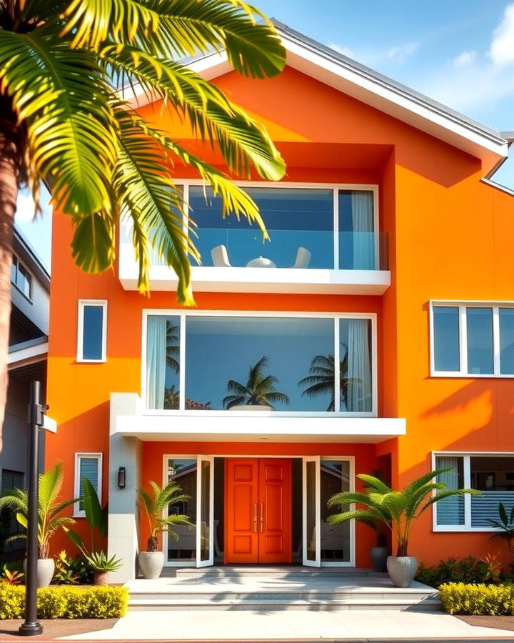 Mandarin Orange for a Striking Pop - 25 Orange House Exterior Ideas