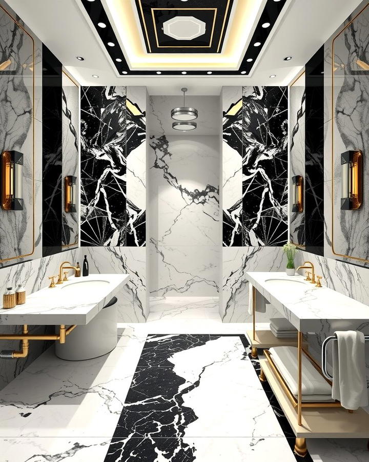 Marble Elegance - 30 Art Deco Bathroom Ideas