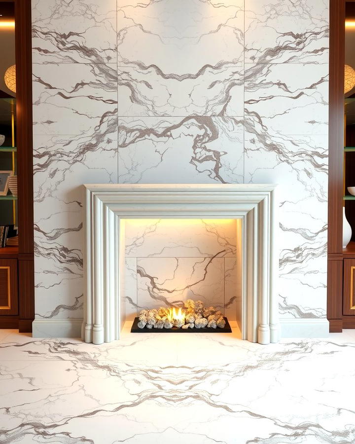 Marble Fireplace Surrounds - 30 Bedroom Fireplace Ideas