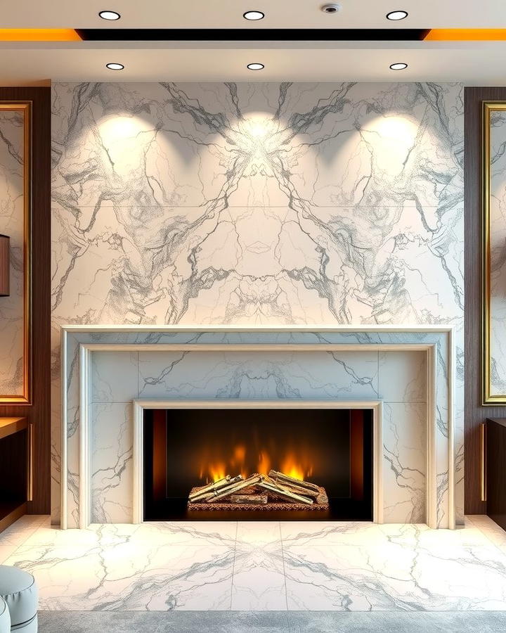 Marble Fireplace Wall - 30 Fireplace Wall Ideas