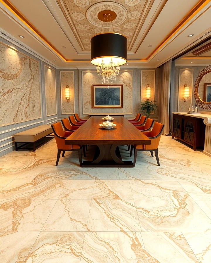 Marble Like Swirl Effects - 25 Stained Concrete Floors