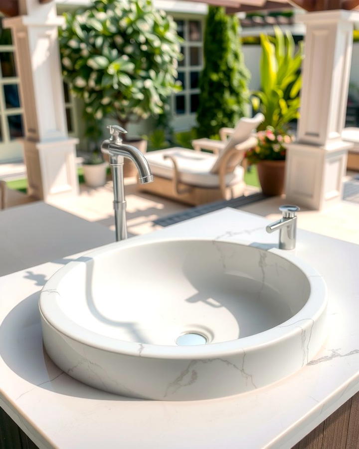 Marble Outdoor Sink - 25 outdoor sink ideas