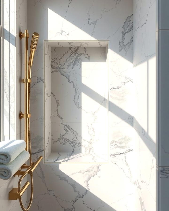 Marble Shower Niche - 25 Shower Niche Ideas