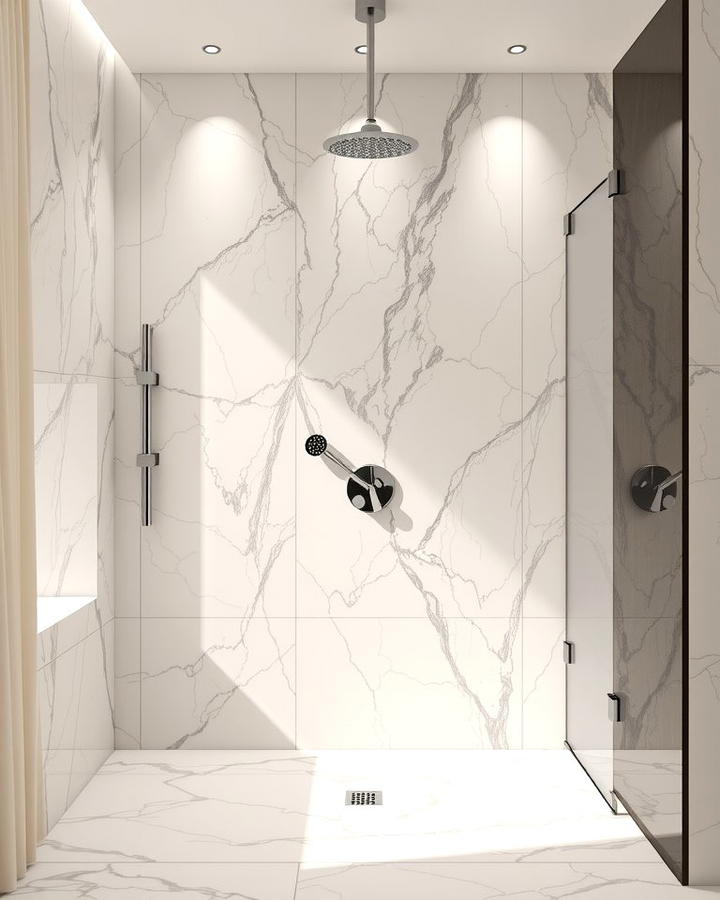 Marble Shower Walls - 25 Shower Wall Ideas