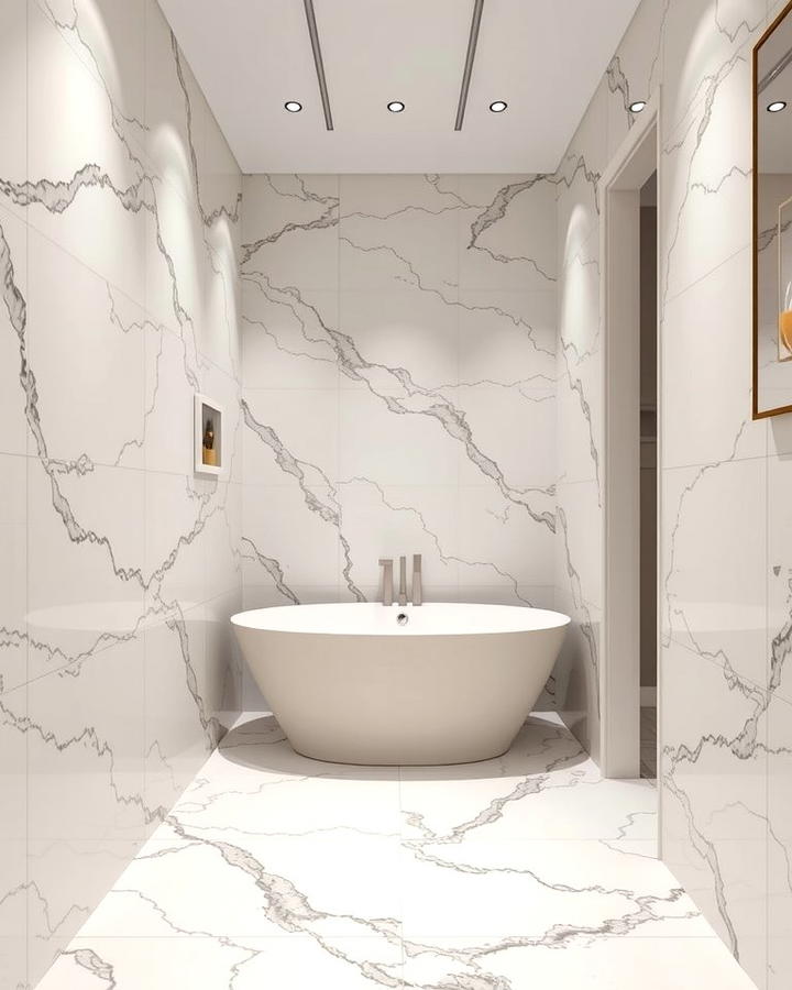 Marble Tiles - 25 Small Bathroom Flooring Ideas