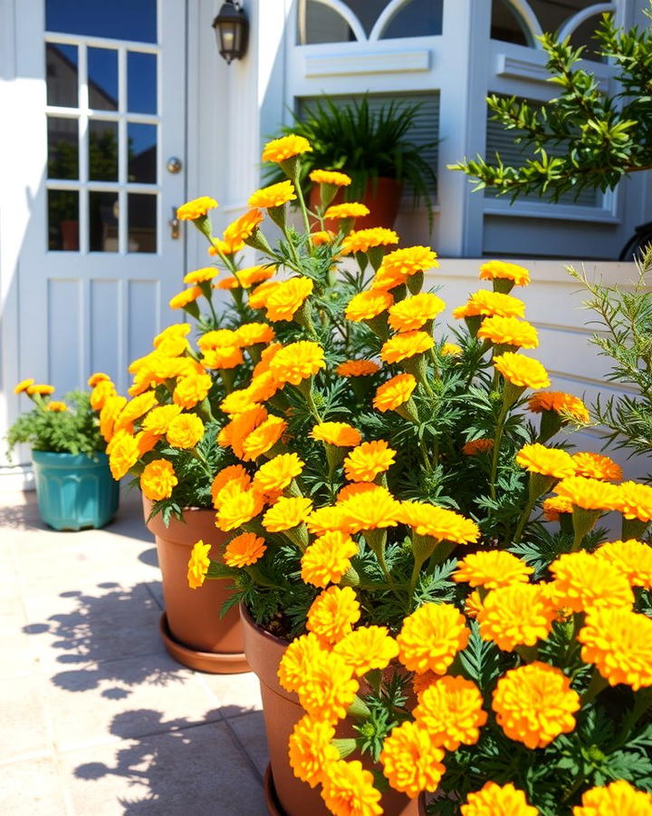Marigolds Bright and Cheerful Blooms - 25 Outdoor Plants for Patio