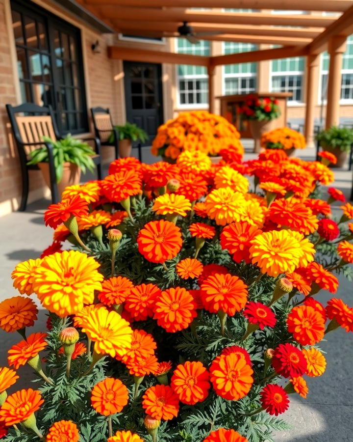 Marigolds for a Pop of Warm Tones - 25 Patio Plants