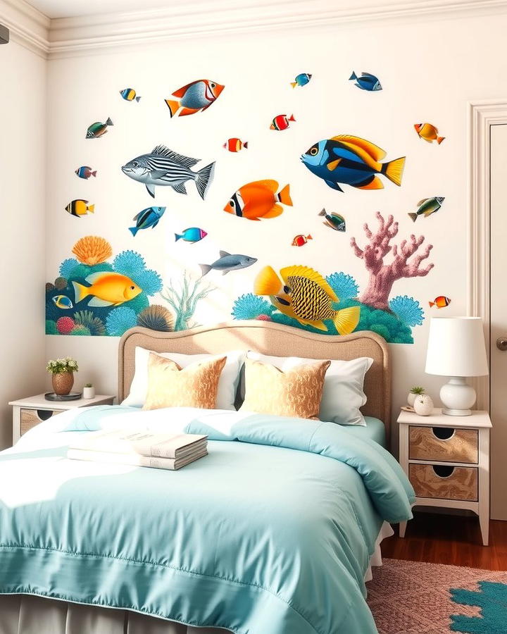 Marine Life Wall Art - 25 Ocean-themed Bedroom Ideas