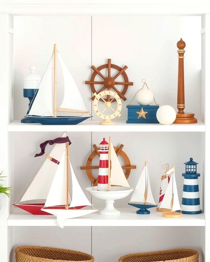 Maritime Inspired Shelf Decor - 25 Nautical Decor Ideas