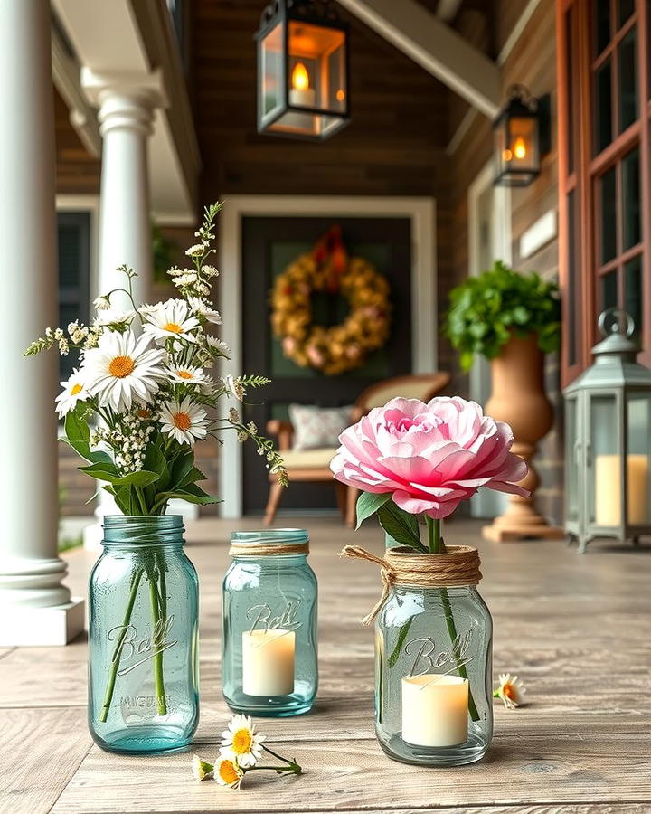 Mason Jar Decor - 25 Rustic Porch Ideas