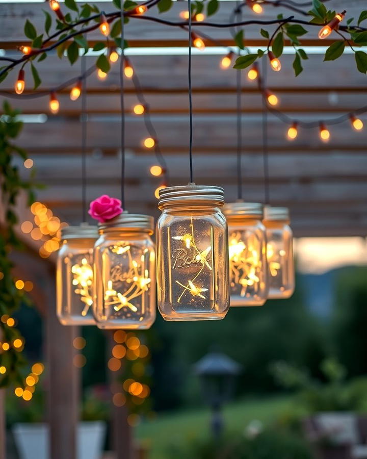 Mason Jar Lanterns - 30 Farmhouse Patio Ideas