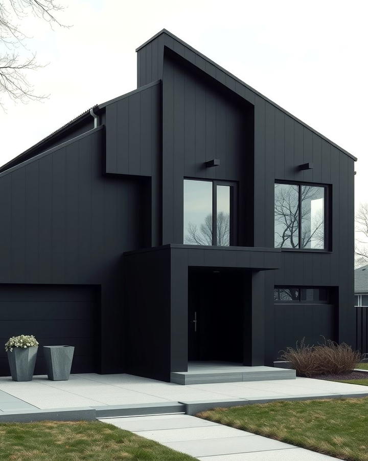 Matte Black Finish - 25 Modern Black Houses