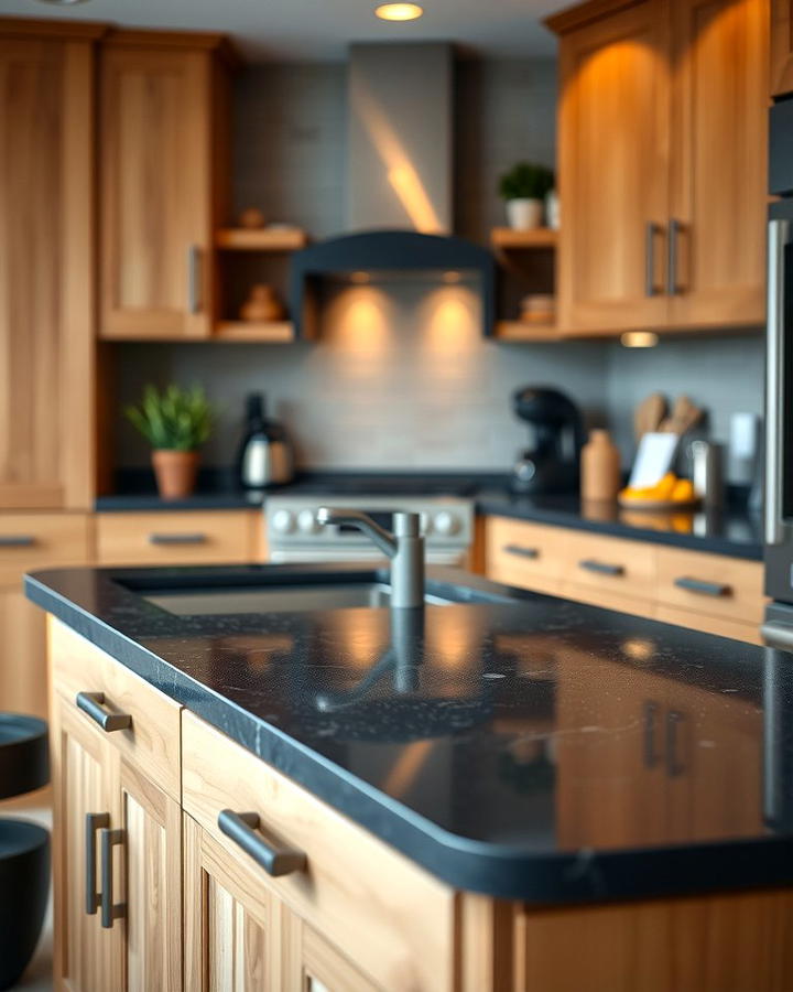 Matte Black Granite Countertops - 30 Black Granite Countertops Kitchen Ideas