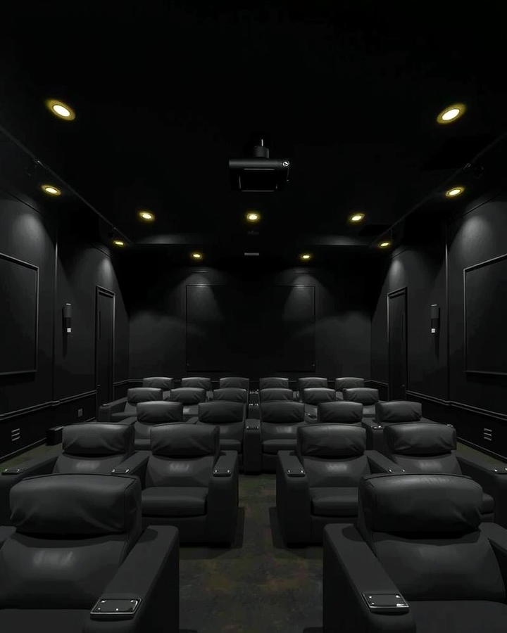 Matte Black - 30 Home Theater Paint Colors