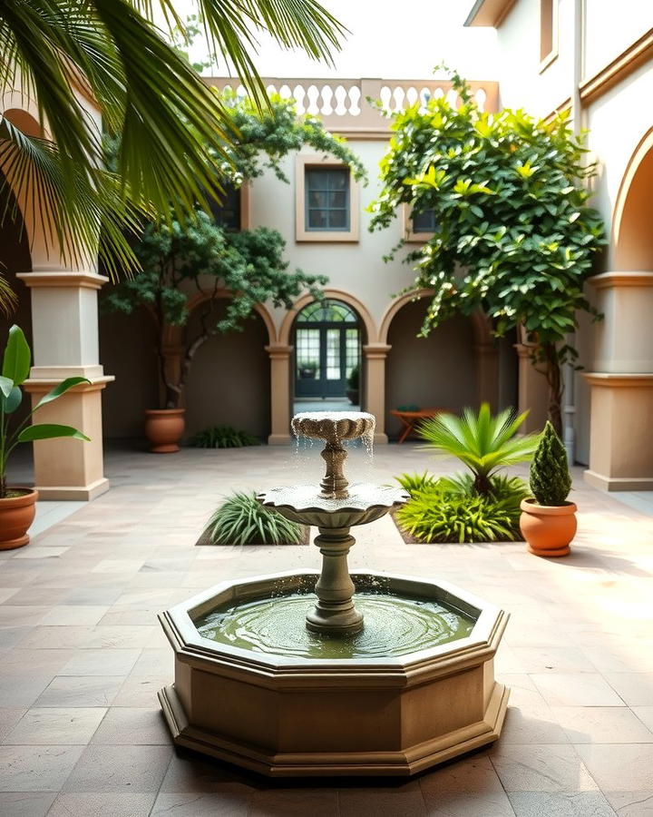 Mediterranean Courtyard - 30 Mediterranean House Exterior Ideas