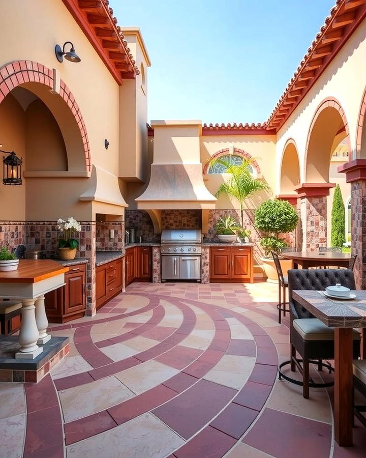 Mediterranean Inspired Outdoor Kitchen - 30 Pool House With Outdoor Kitchen Ideas