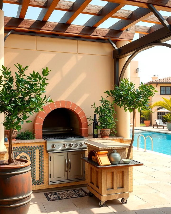 Mediterranean Inspired Retreat - 30 Pool House With Outdoor Kitchen Ideas