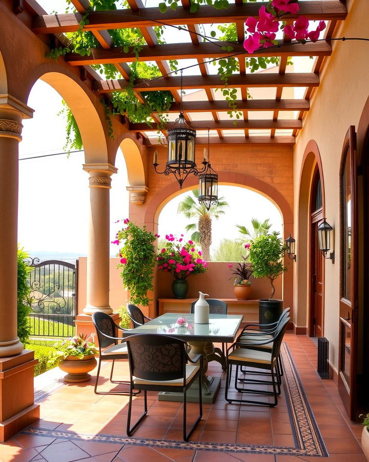 Mediterranean Style Pergola - 25 Patio Pergola Ideas