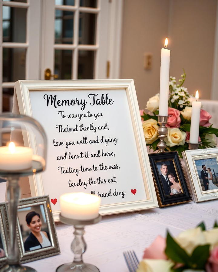 Memory Table Sign - 30 Wedding Sign Ideas