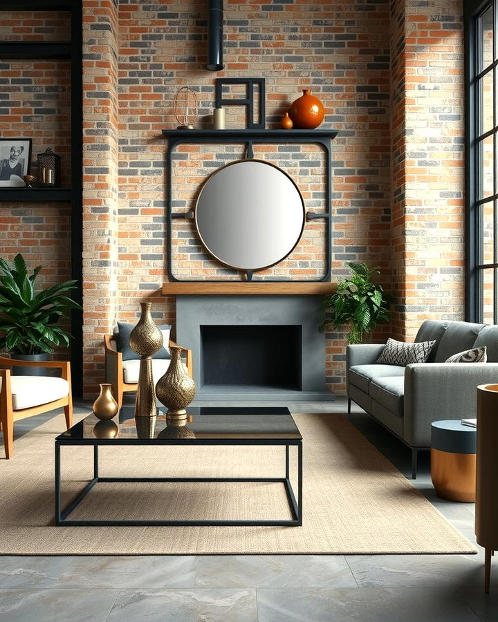 Metal Accent Pieces - 30 Industrial Living Room Ideas