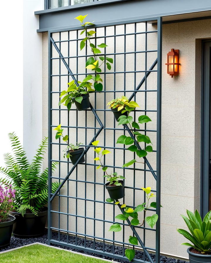 Metal Grid Trellis - 25 Trellis Ideas