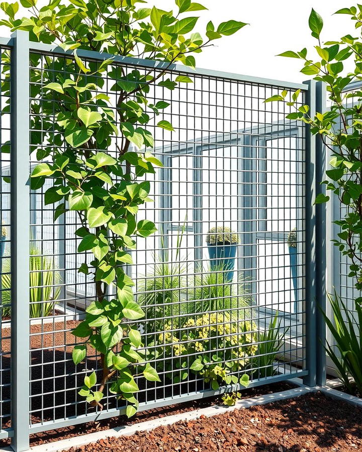 Metal Mesh Fence - 25 Small Garden Fence Ideas