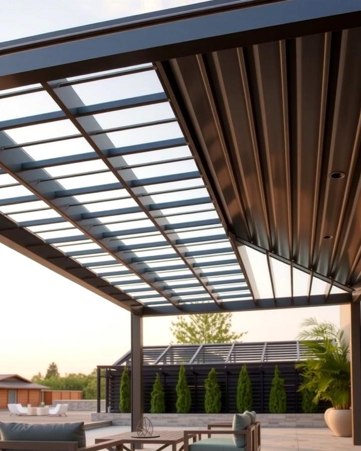 Metal Roof for a Contemporary Look - 25 Pergola Roof Ideas