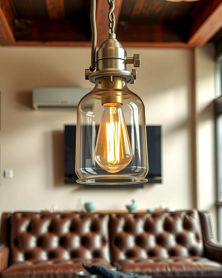 Metal and Glass Light Fixtures - 25 Steampunk Interior Design Ideas