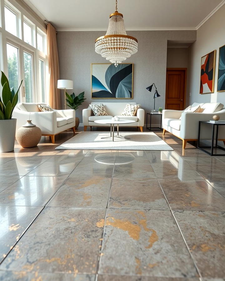 Metallic Stained Finishes - 25 Stained Concrete Floors