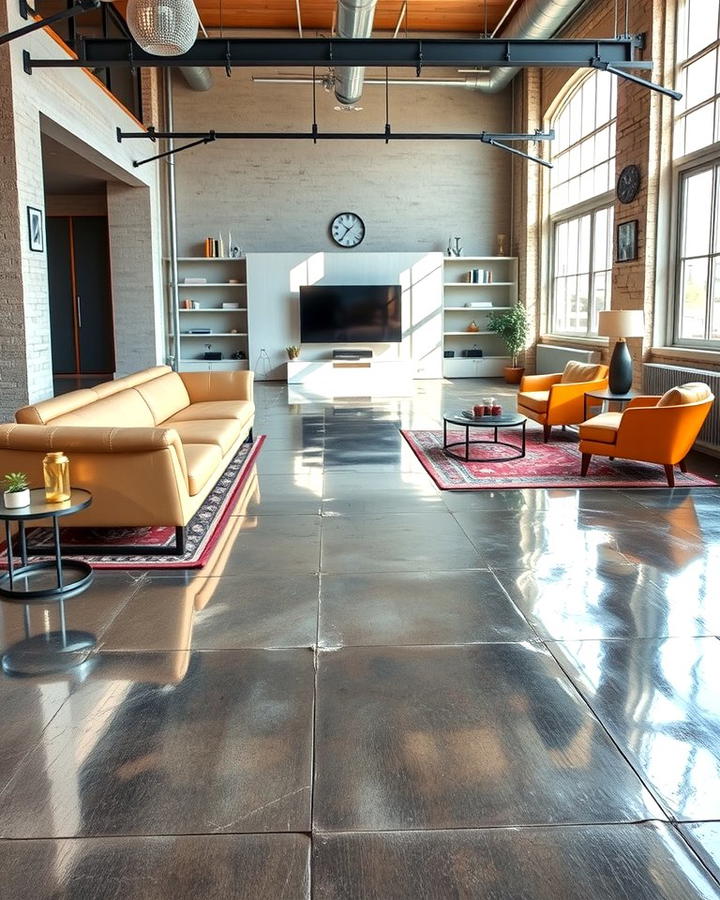 Metallic Stains for a Contemporary Twist - 25 Stained Concrete Floors