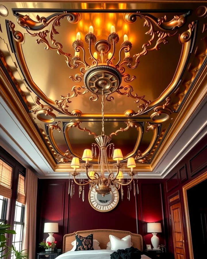 Metallic Tray Ceiling - 25 tray ceiling ideas