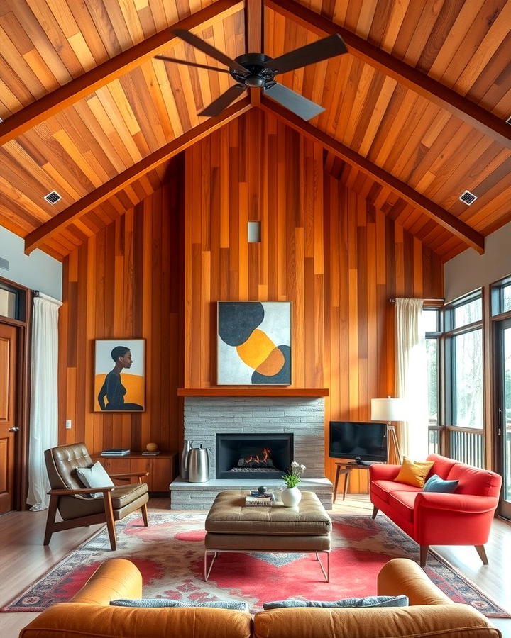 Mid Century Modern Charm - 25 Rooms With Fireplaces With Vaulted Ceilings Features