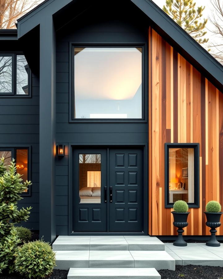 Midnight Blue for a Dramatic Touch - 25 Paint Colors for a Modern Black House With Cedar Accents