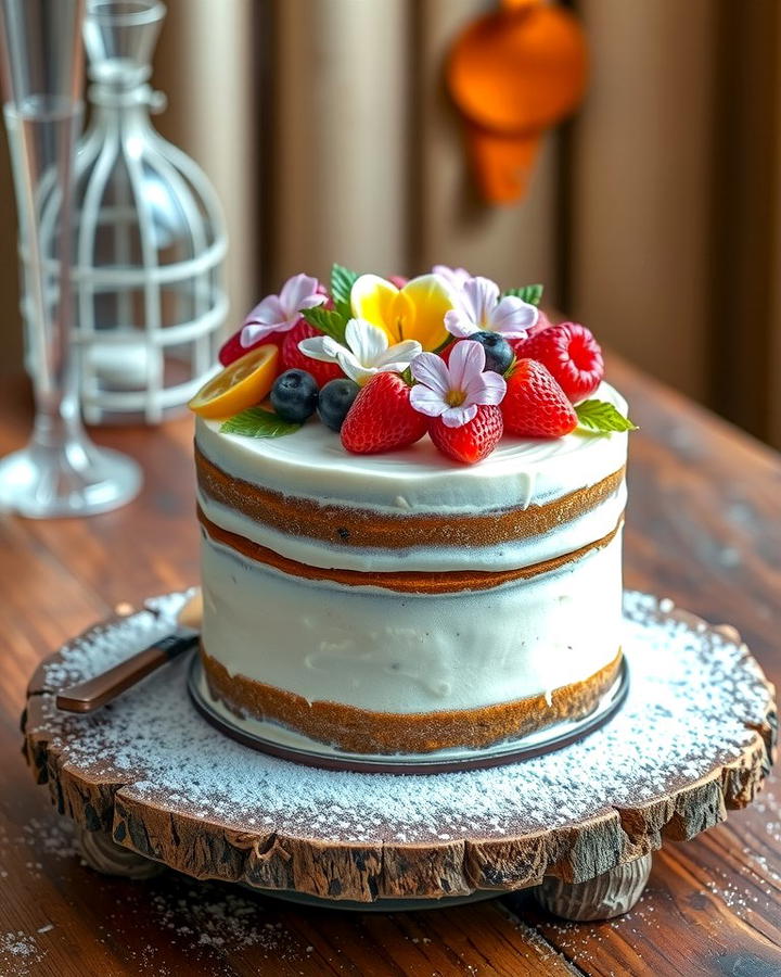 Mini Naked Cake - 25 Small Wedding Cake Ideas