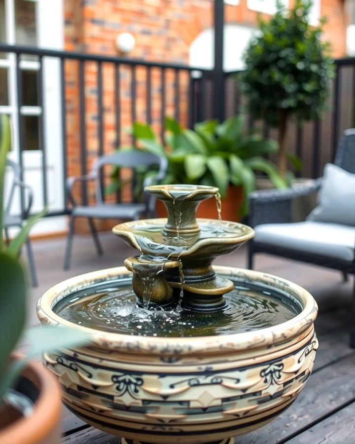 Miniature Water Feature - 25 townhouse patio ideas