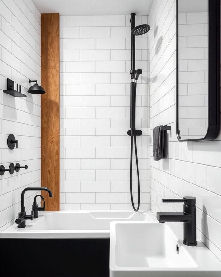 Minimalist Black Fixtures - 25 Scandinavian Bathroom Ideas