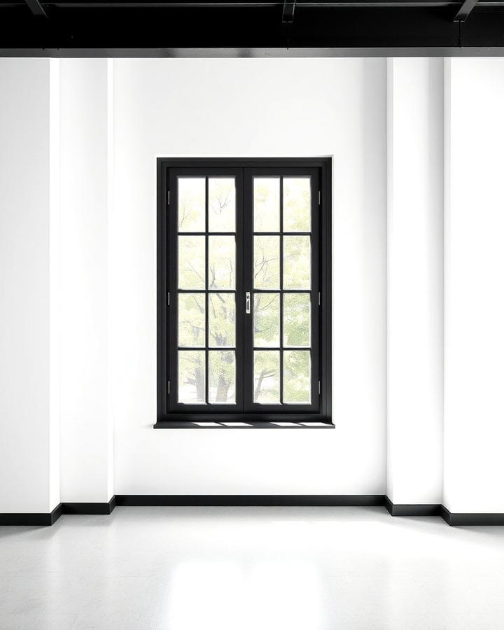 Minimalist Black Trim for Contrast - 30 Modern Window Trim Ideas