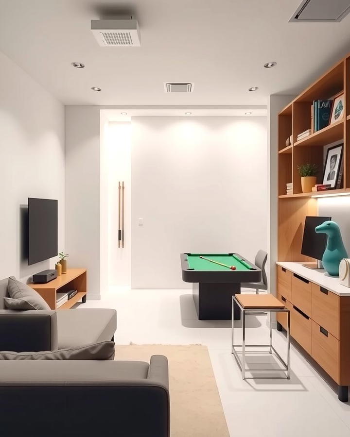 Minimalist Design Approach - 25 Small Game Room Ideas