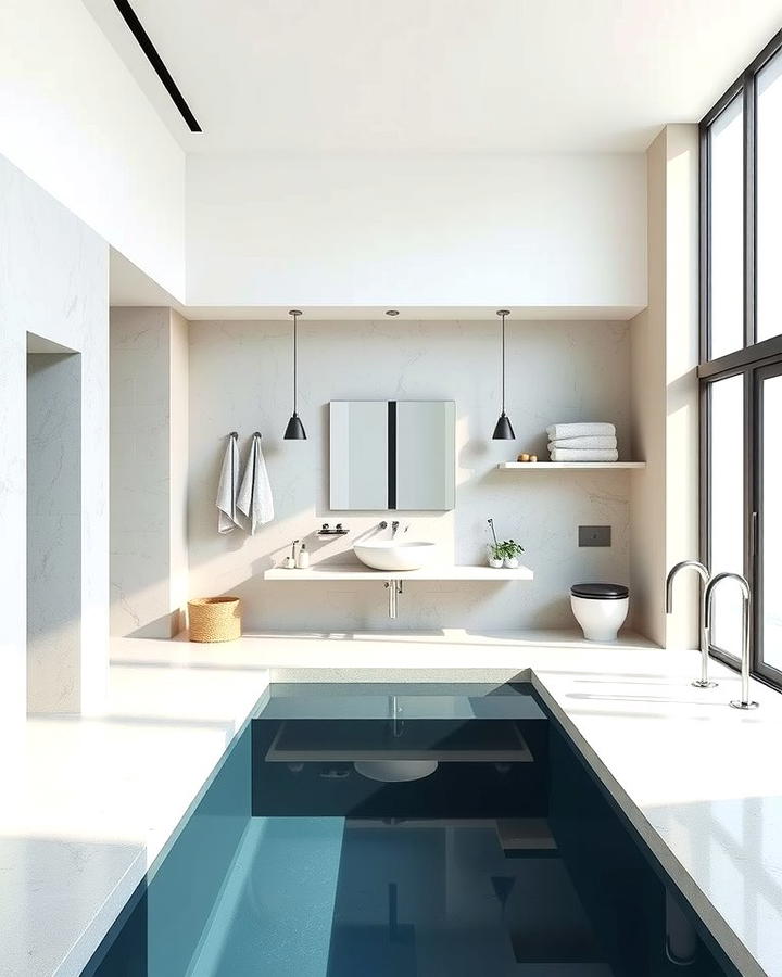 Minimalist Design - 25 Pool Bathroom Ideas