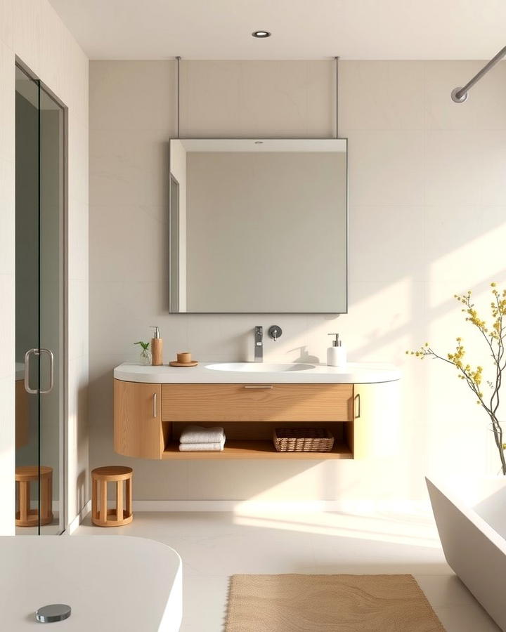 Minimalist Floating Vanities - 25 Spa Like Bathroom Ideas