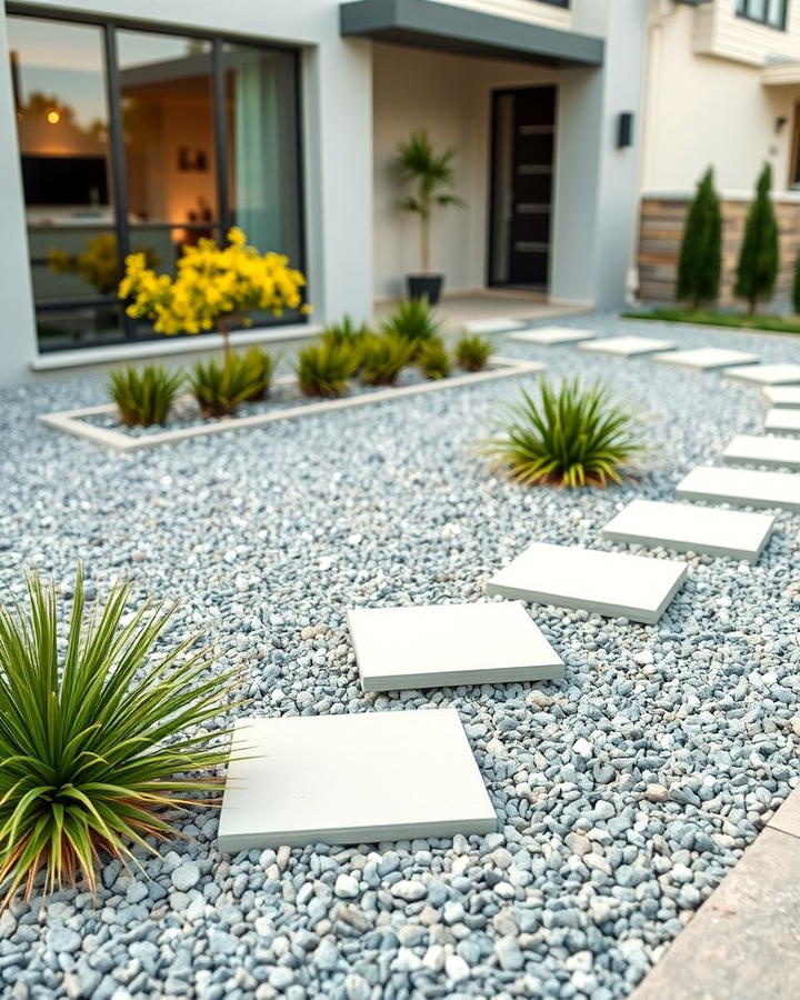 Minimalist Gravel Landscaping - 30 Small Front Yard Landscaping Ideas