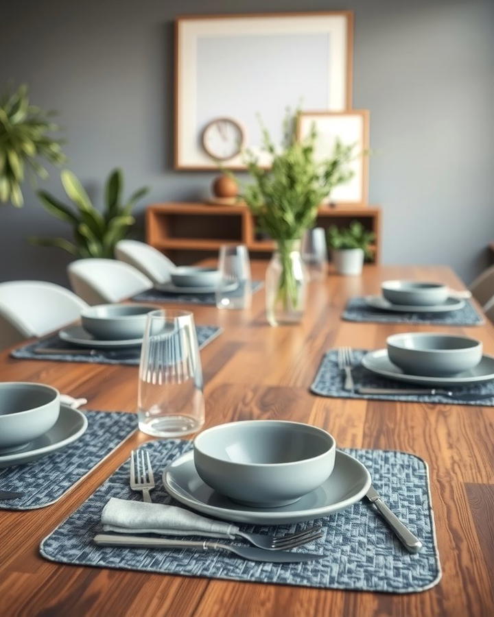 Minimalist Gray Table Settings - 30 Gray Dining Room Ideas