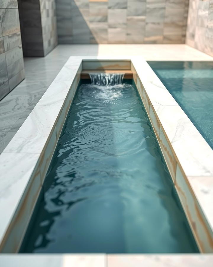 Minimalist Linear Waterfall - 25 Small Pool Waterfall Ideas