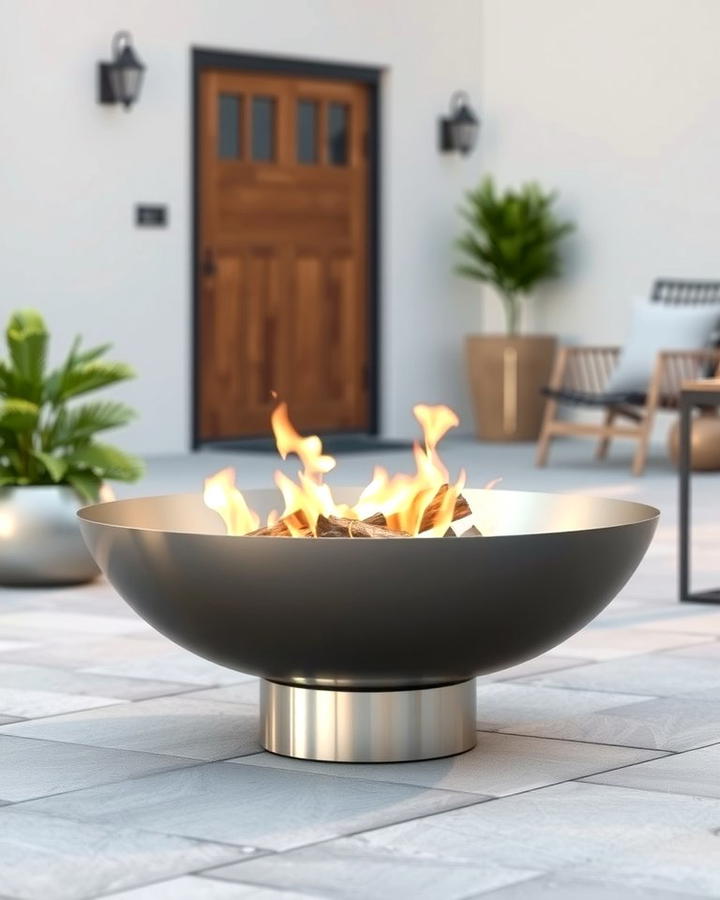 Minimalist Metal Bowl Fire Pit - 25 Wood Burning Fire Pit Ideas